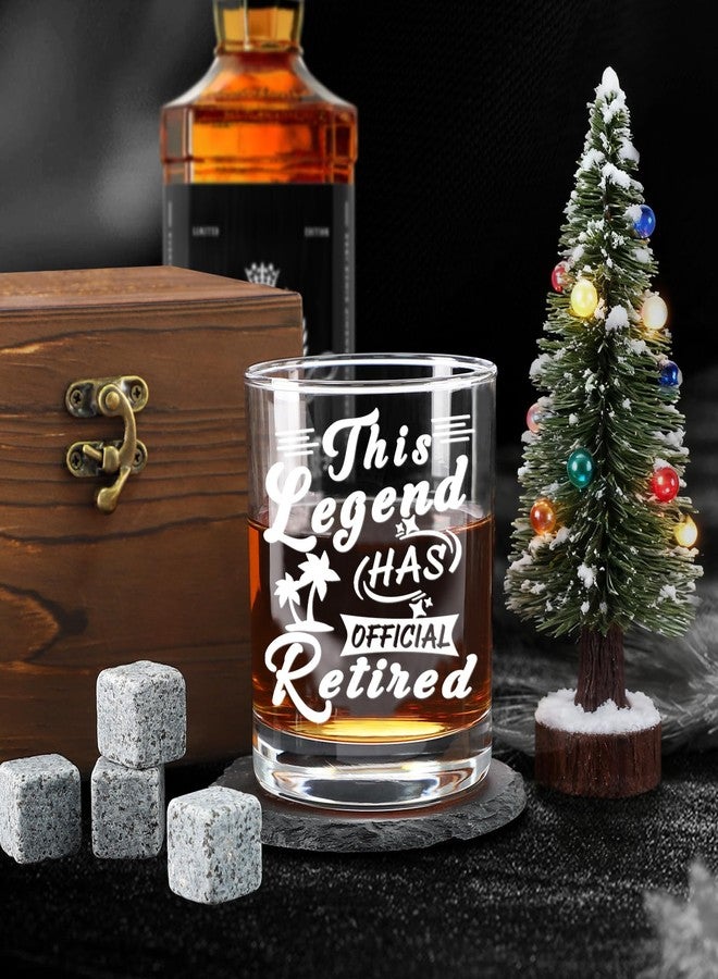 YeohJoy Retirement Gifts for Men 2025, Happy Retirement Party Decorations for Men, The Legend Has Retired Gifts Set for Man Funny Retirement Gift Baskets for Man Whiskey Glass Baseball Cap Socks Bracelet - Image 3